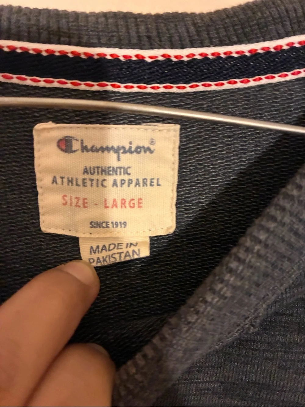 Champion Men's Crewneck Sweater in Charcoal Heather